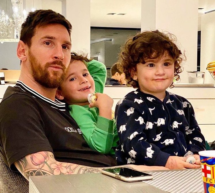 Také Lionel Messi zůstává během pauzy zaviněné koronavirem se svou rodinou