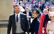 David Beckham s manželkou Victorií na královské svatbě