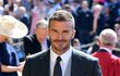 Fotbalista David Beckham na svatbě prince Harryho s Meghan Markle