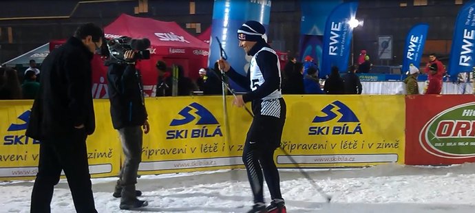 Skikrosař Tomáš Kraus zakončil sezonu druhým místem ve Světovém poháru v Arose, v sobotu si vyzkoušel v Ostravě exhibiční biatlon.