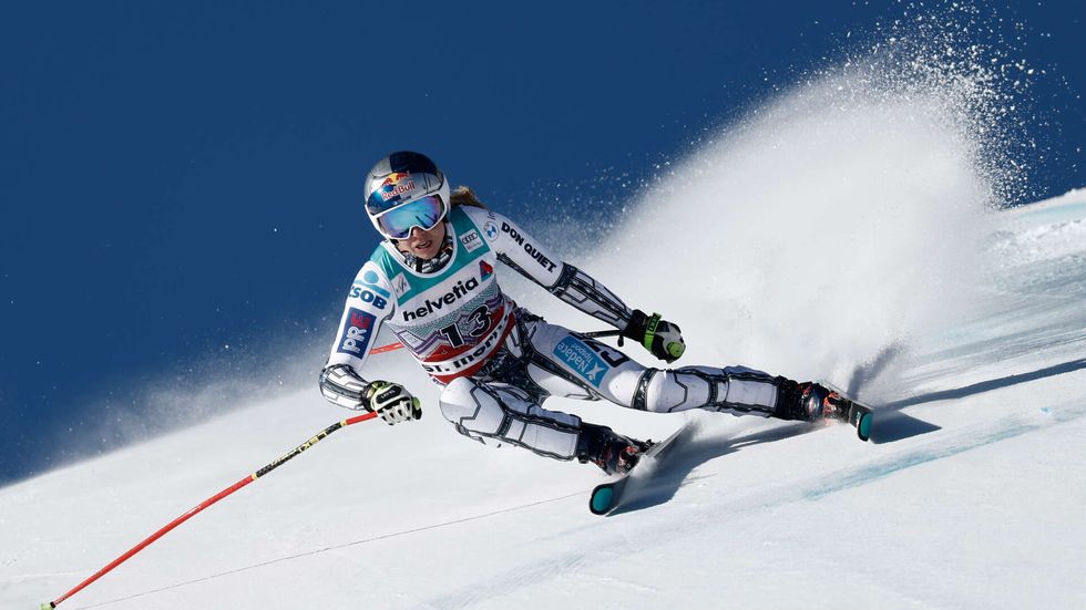 Ester Ledecká na trati super-G
