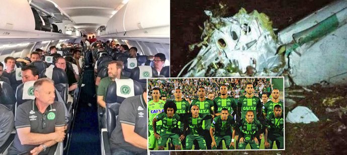 Letecké neštěstí, při němž s letadlem spadl brazilský fotbalový tým Chapecoense