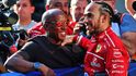 Lewis Hamilton se svým otcem Anthonym Hamiltonem