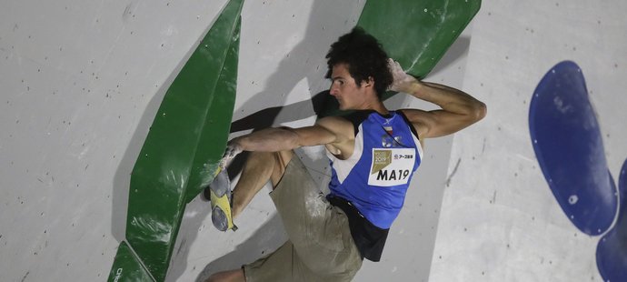 Adam Ondra během semifinále