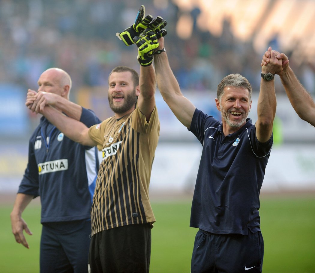 Kouč Liberce Šilhavý může za postup děkovat výbornému výkonu Bičíka (archivní foto)