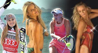 Skandálně nahé hvězdy! Lyžařce Vonn i tenistce Wozniacki namalovali plavky