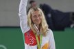 Petra Kvitová slaví zisk bronzové medaile na  OH v brazilském Riu