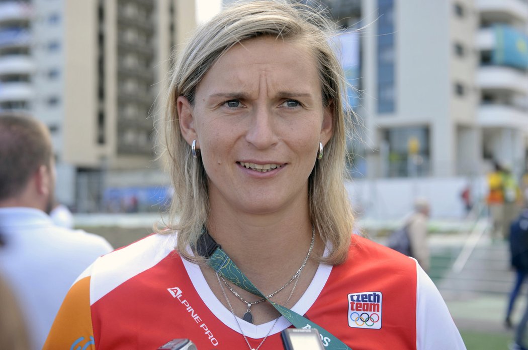 Česká oštěpařka Barbora Špotáková v olympijské vesnici.