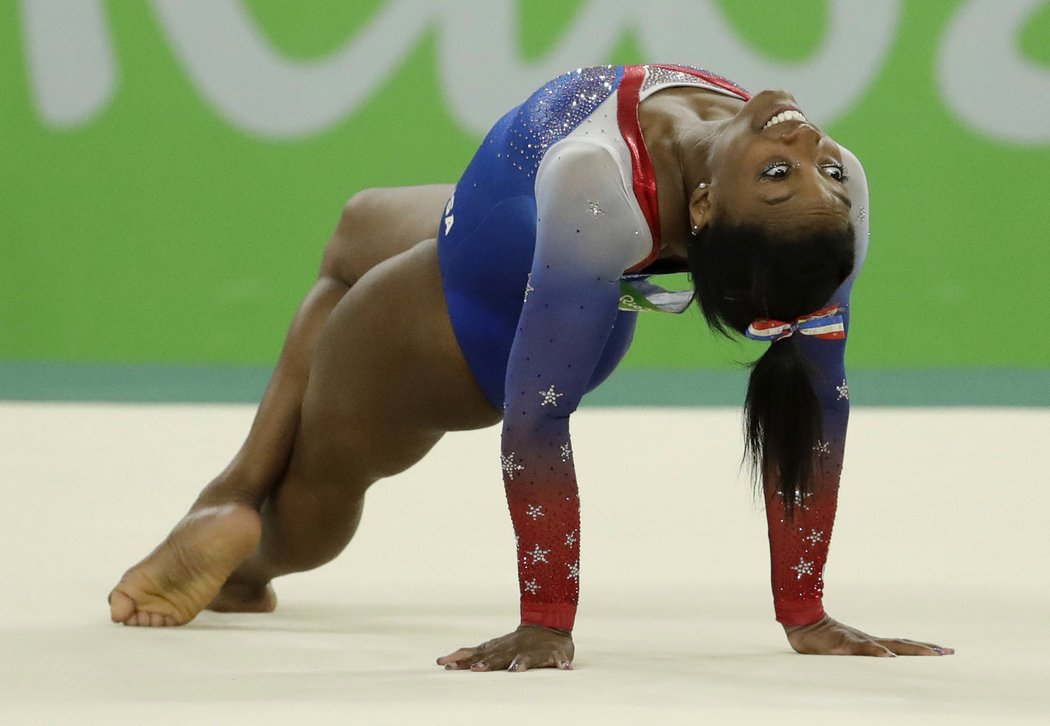 Simone Bilesová, nejúspěšnější americká gymnastka na olympiádě v Riu