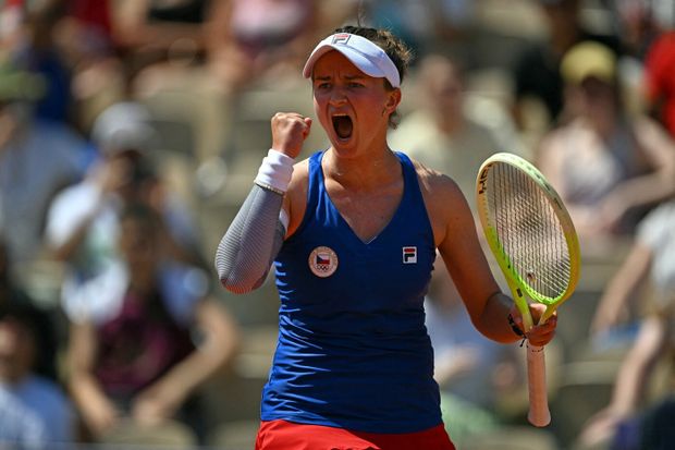 Barbora Krejčíková se raduje z postupu Barbora Krejčíková se raduje z postupu