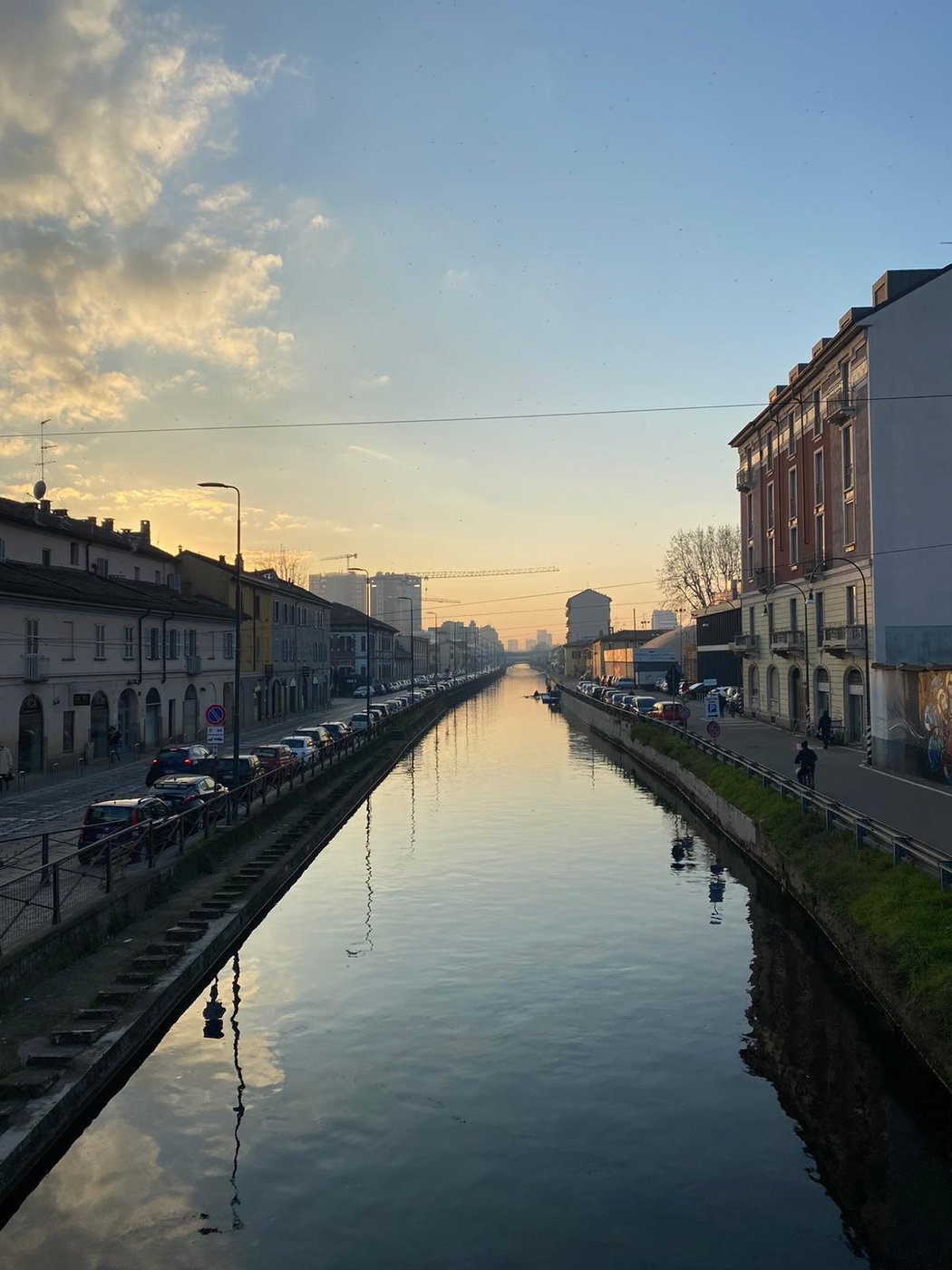 Italský Milán zachycený českým modelem Lukášem Hájkem.