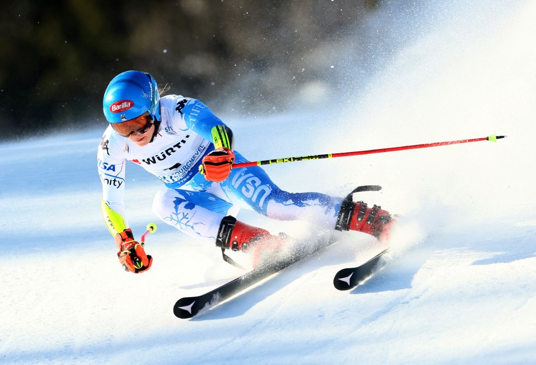 Američanka Mikaela Shiffrinová slaví první vítězství na MS v obřím slalomu