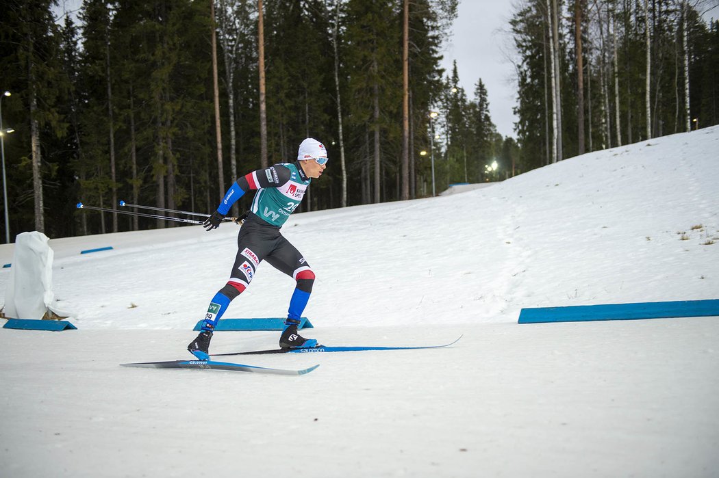 Při první etapě Tour de Ski, kterou 1. ledna hostilo švýcarské Val Müstair, postoupil Michal Novák (na snímku) do semifinále sprintu volně a připsal si konečné 9. místo