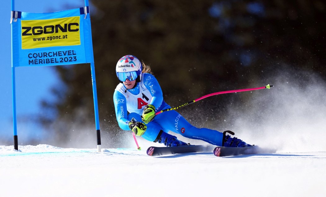 Marta Bassinová je mistryní světa v superobřím slalomu
