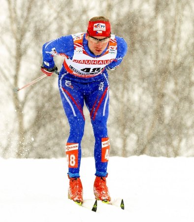 Lukáš Bauer v závodě na 15 km klasicky na MS v Liberci