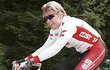 Kateřina Neumannová jako cyklistka na Šumavě... Svých letních úspěchů ale dosáhla na horském kole