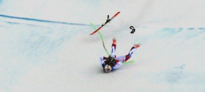 Švýcarský sjezdař Marc Gisin měl při závodě Světového poháru vážnou nehodu