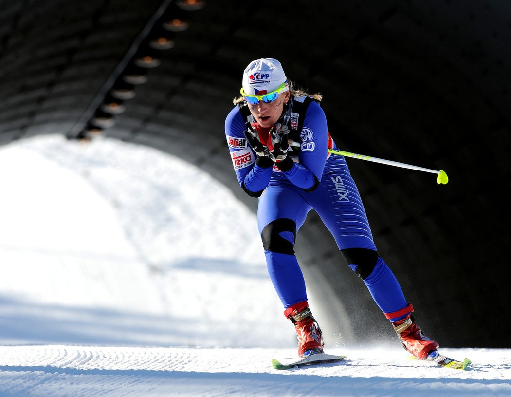 Česká reprezentantka Ivana Janečková při závodě štafet v Novém Městě na Moravě.