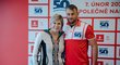 Petter Northug s Kateřinou Neumannovou na tiskové konferenci k Jizerské 50