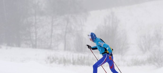 Lukáš Bauer na tratích v dějišti MS v klasickém lyžování ve Vesci. 