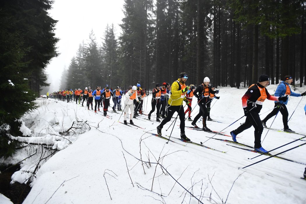 Závod Ski Classics v dálkovém lyžování Jizerská padesátka