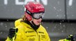 Česká lyžařka Ester Ledecká během tréninku před olympiádou v Jižní Koreji