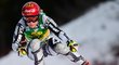 Česká lyžařka Ester Ledecká při závodě Světového poháru v Super G