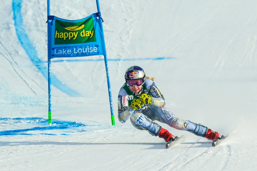 Ester Ledecká na trati super-G