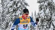 Český lyžař Michal Novák v úvodním distančním závodě SP v Ruce