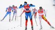 Rus Nikita Krjukov finišuje pro zlato v týmovém sprintu
