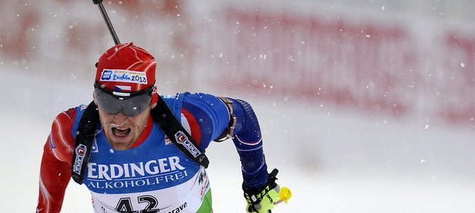 Český biatlonista Michal Šlesingr obsadil v závodě SP v Novém Městě na Moravě 17. místo ve sprintu