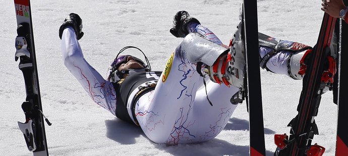 Slovenská lyžařka Petra Vlhová se raduje po triumfu v závěrečném slalomu SP v Aspenu