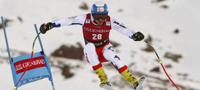 Český lyžař Kryštof Krýzl v kombinačním super-G v Santa Catarině