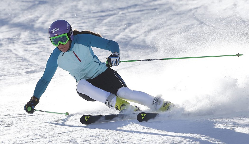 Šárka Strachová při tréninku v Aspenu