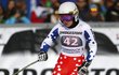 Ester Ledecká v cíli sjezdu SP v Garmisch-Partenkirchen