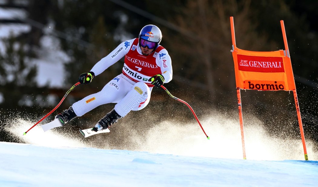 talský lyžař Dominik Paris vyhrál stejně jako loni sjezd Světového poháru v Bormiu