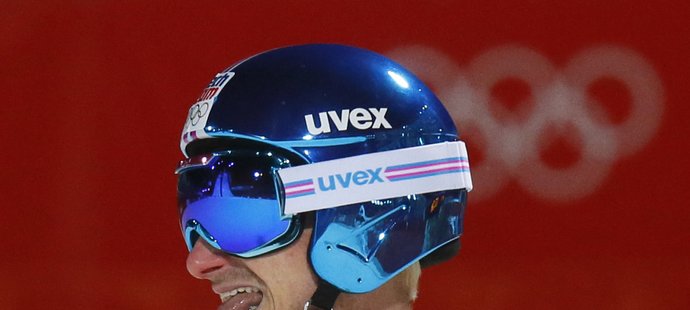 Český skokan Jakub Janda během závodu družstev na olympiádě v Soči