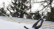 Rakouský skokan na lyžích, olympijský vítěz Thomas Morgenstern ošklivě upadl při tréninku na mamutím můstku v Kulmu