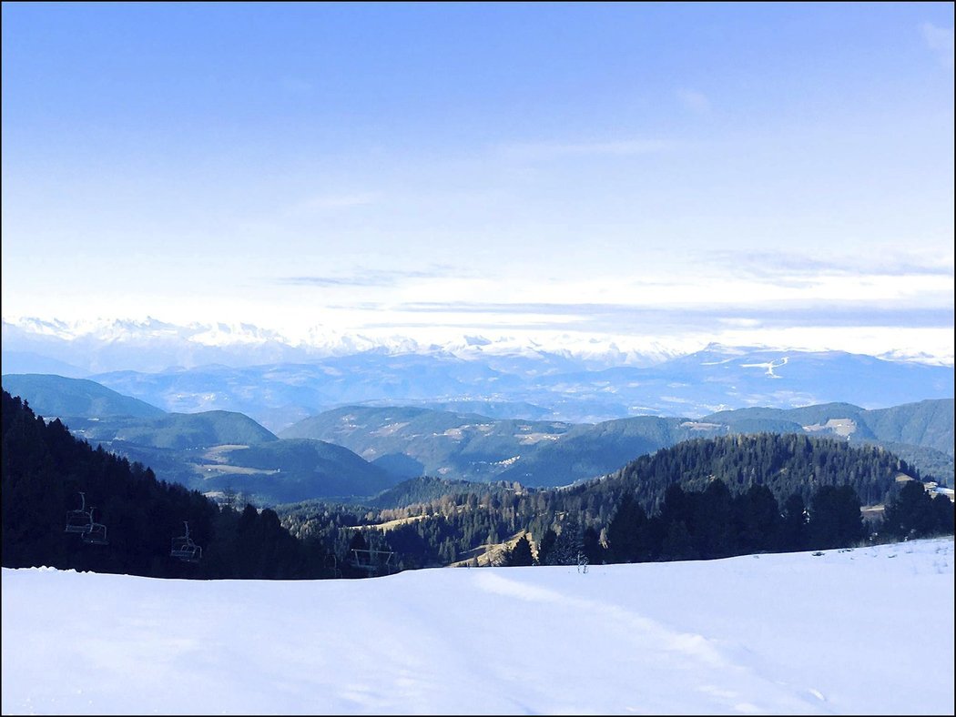 Výhled ze ski resortu Val di Fiemme