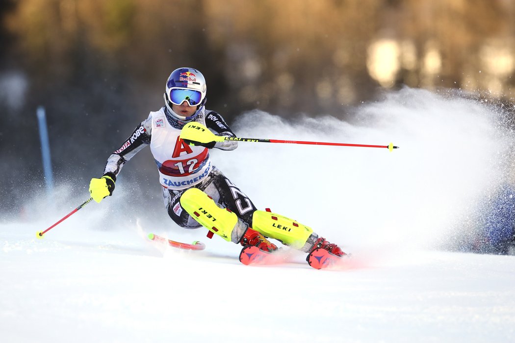 Ester Ledecká v kombinačním slalomu SP v Altenmarkt-Zauchensee