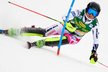 Česká lyžařka Martina Dubovská ve slalomu SP ve Slovinsku