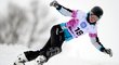 Ester Ledecká na trati světového šampionáto ve snowboardu, kde se porpvé stala juniorskou mistryní světa