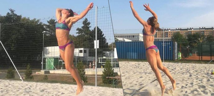 Ester Ledecká se pochlubila vymakanou postavou při plážovém volejbale...