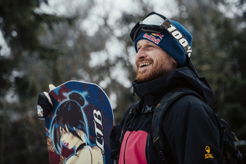 Biker Michal Maroši na Red Bull Homerun na Ještědu