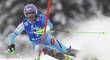 Česká lyžařka Šárka Strachová v prvním kole slalomu SP ve Flachau
