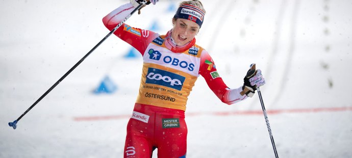 Therese Johaugová vyhrála ve Světovém poháru už sedmnáctý závod v sezoně (archivní foto)