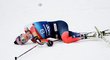 Vyčerpaná Heidi Wengová v cíli závěrečné etapy Tour de Ski