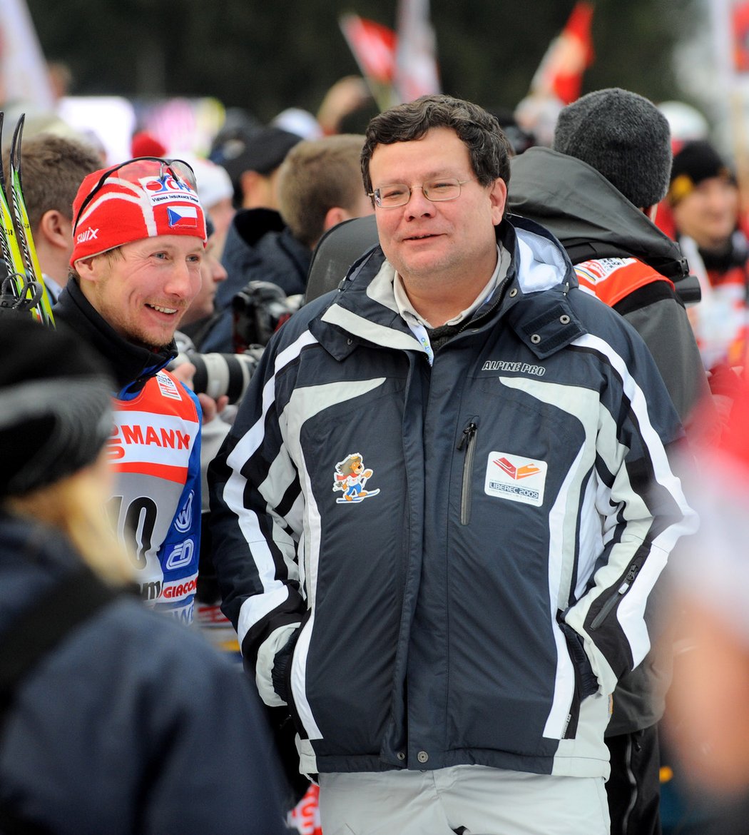 Alexandr Vondra s Lukášem Bauerem na Tour de Ski