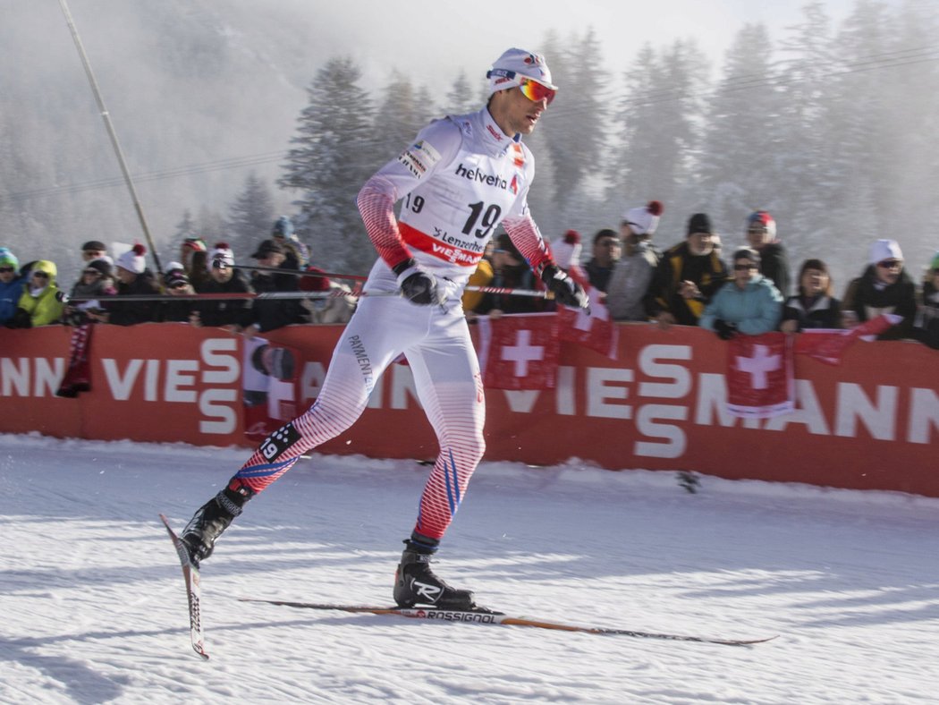 Martin Jakš v závodě Tour de Ski v Lenzerheide