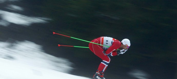 Norský běžec na lyžích Chris Jespersen během prologu mužské části Tour de Ski na 4,5 kilometru. Nakonec bral třetí místo.